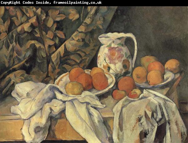 Paul Cezanne Still Life with Curtain